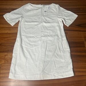 Abercrombie & Fitch Linen Blend t‎ shirt Dress Casual Summer Mini Dress White S